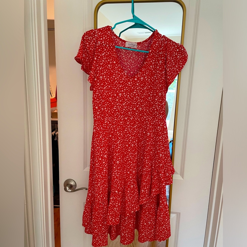 Kaleigh red-orange leopard print dress from Stitch Fix